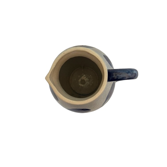 Stoneware Decorative Blue and Gray Jug Signed on Bottom - Picture 5 of 7